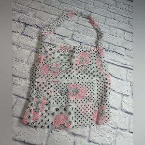 Free People Lightweight Floral Print Shoulder Bag in White and Pink